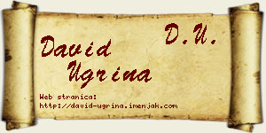 David Ugrina vizit kartica